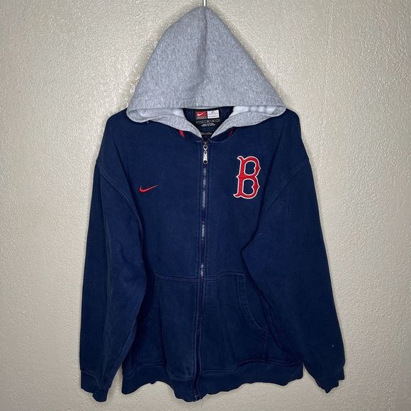 Y2K Nike Boston Red Sox Full Zip Hoodie Large - Picture 2 of 6
